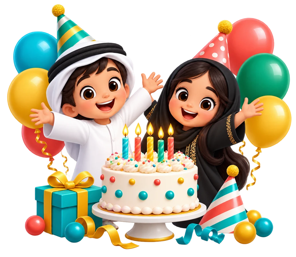 Children celebrating a birthday